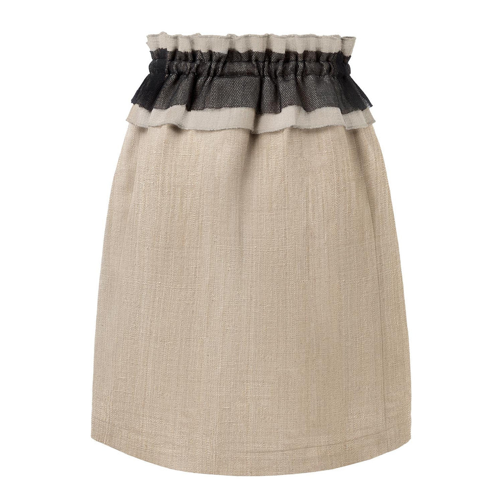 World Exlusive Limited Edition Lotus Skirt with Linen Ruffle-2