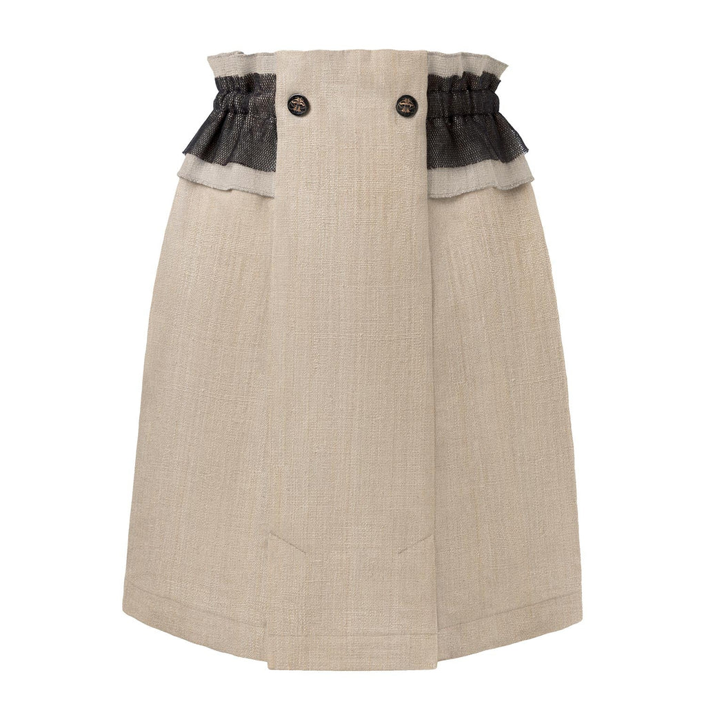 World Exlusive Limited Edition Lotus Skirt with Linen Ruffle-0