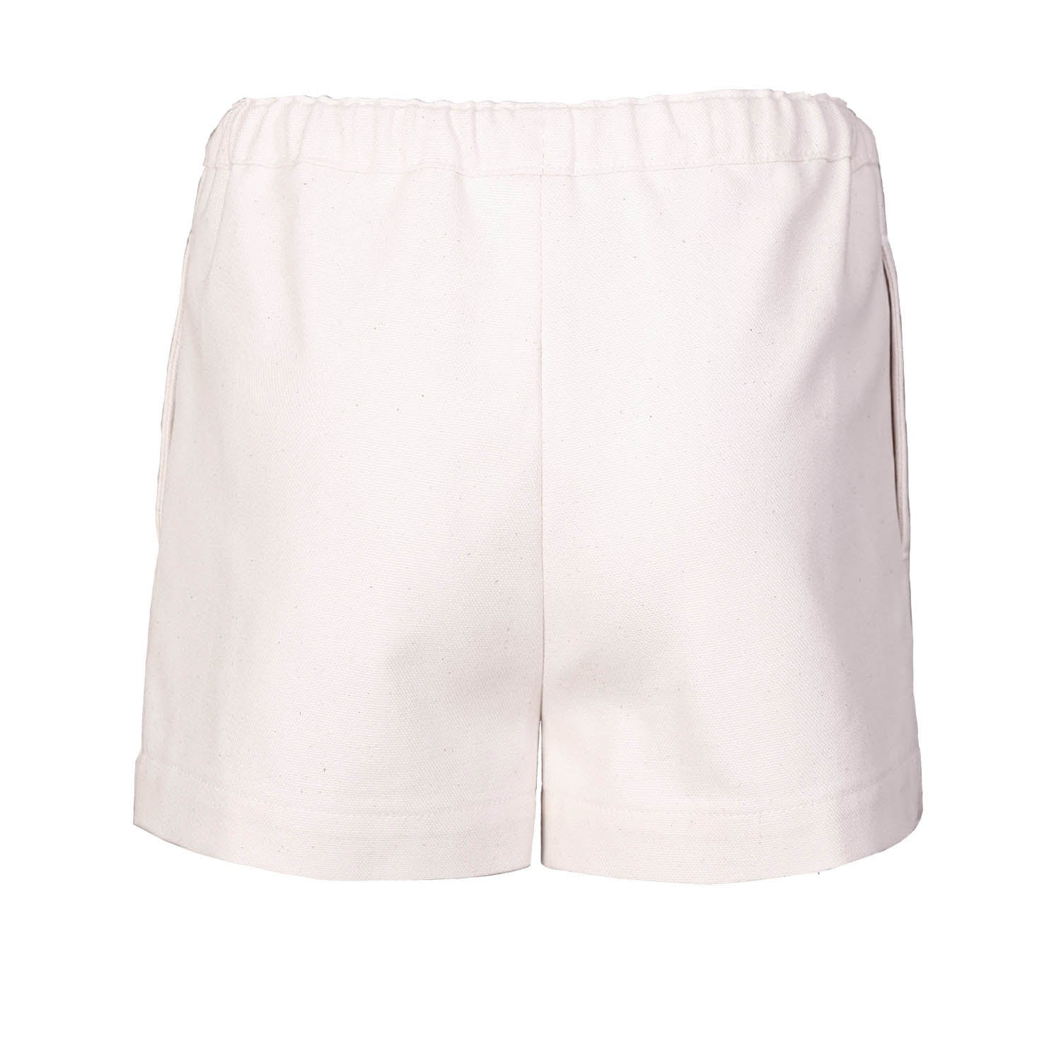 Kids' Off-White Canvas Mini Shorts