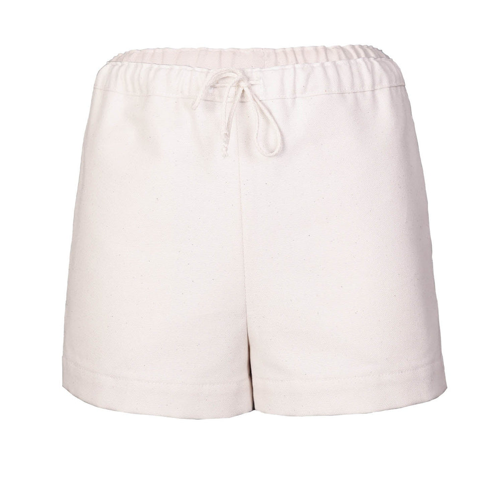 Kids' Off-White Canvas Mini Shorts