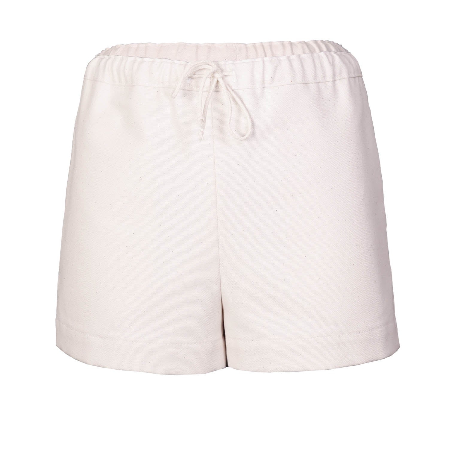 Kids' Off-White Canvas Mini Shorts